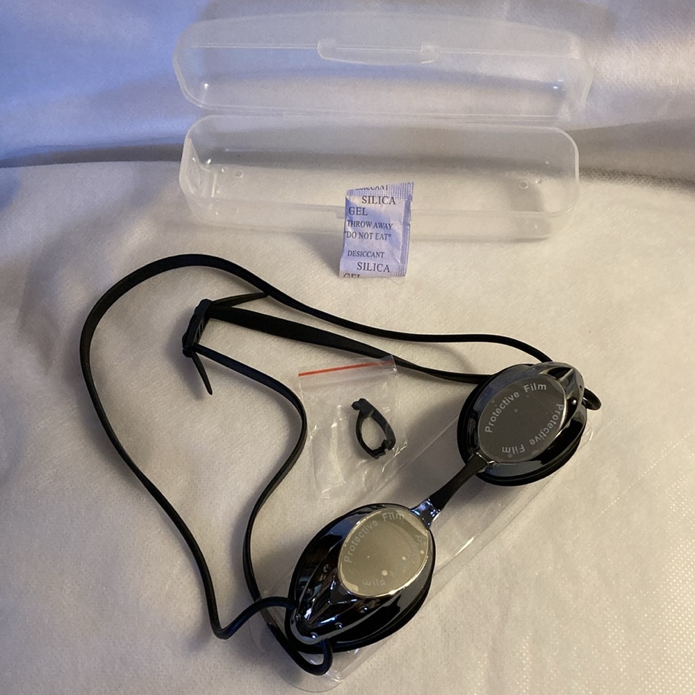 NWOT - Anti-Fog Adult Swimming Goggles and Case